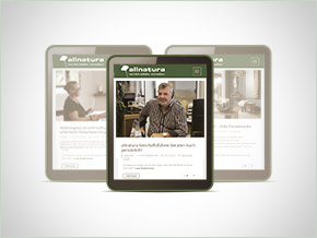 Blog auf Tablet