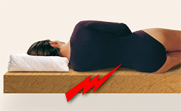 Brett im Bett bei Seitenschläfern
