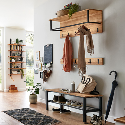 Garderobenbank Vestido, Garderobe Vestido, Hakenleiste Vestido>