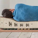 Boxspring-Matratze mit integrierten Spezialfedern - Schlafgenuss in neuer Dimension Schulterzone mit Spezialfedern