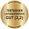 Stiftung Warentest 3/2022 Naturlatex-Matratze Sanastar-Comfort