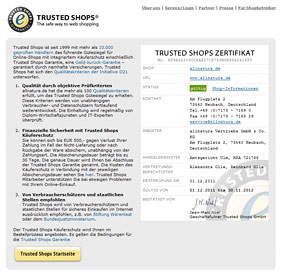 Trusted Shops - Zertifikat