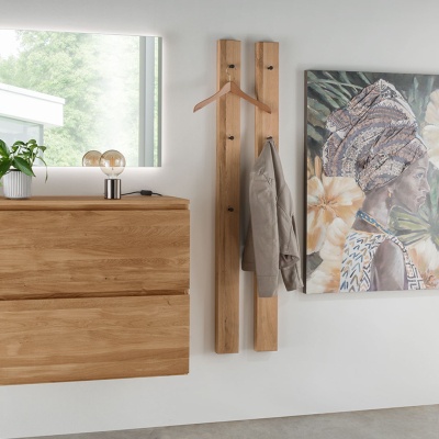 Garderobe "Volitare" - Farbe: braun - Holzart: Massivholz