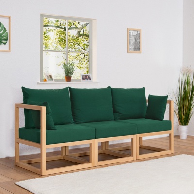Sofa "Lui" - Farbe: braun - Holzart: Massivholz