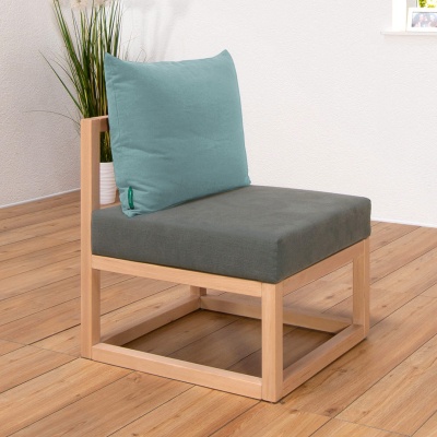 Sessel "Lui" - Farbe: braun - Holzart: Massivholz