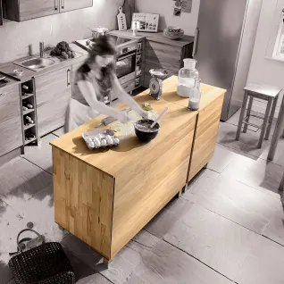 Küchenhängeschrank 100 % Massivholz - \