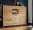Highboard Sorano, Variante 05, edle Wildeiche mit silbernen Griffen Highboard Sorano, Variante 05 aus edler Wildeiche mit silbernen Griffen