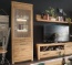 Vitrine Sorano - Wildeiche, Variante 01 mit 1 Glastür und 1 Holztür Vitrine Sorano aus Wildeiche, Variante 01 mit 1 Glastür und 1 Holztür