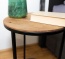 Beistelltisch Mesco, hier runde Ausführung mit Holztischplatte