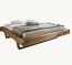Raffiniertes Schwebebett aus massiver Wildeiche Raffiniertes Schwebebett aus massiver Wildeiche