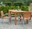 Modernes Set 05, bestehend aus 1 Tisch 90x90 cm und 4 Gartenstühlen Modernes Set 05, bestehend aus 1 Tisch 90x90 cm und 4 Gartenstühlen