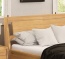 Bett Lasala, massive Buche, raffiniertes Massivholz-Kopfteil Massivholzbett Lasala, Buche, Kopfteil aus Holz