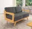 3-Sitzer Sofa in Kernbuche mit hellgrauem Bezug 3-Sitzer Sofa in Kernbuche mit hellgrauem Bezug