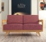 Sofa in Wildeiche mit mauve Bezug Sofa in Wildeiche mit mauve Bezug