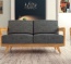 3-Sitzer Sofa in Kernbuche mit hellgrauem Bezug 3-Sitzer Sofa in Kernbuche, Bezug hellgrau