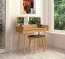 Hocker aus massiver Buche, mit Polsterung Hocker aus massiver Buche, mit Polsterung