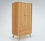 Massivholz-Kleiderschrank Lasala, 2-Türer mit Schubladen, Kernbuchenholz Massivholz-Kleiderschrank Lasala, 2-Türer mit Schubladen, Kernbuchenholz