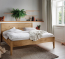 Doppelbett Grivola, massives Wildeichenholz, geölt Massivholzbett Grivola - Wildeiche geölt