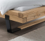 Balkenbett in Fichte mit Holz/Metallkufe Balkenbett in Fichte mit Holz/Metallkufe