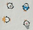 Fantasievolles, fröhlich-buntes Pinguin-Dessin Putziges Pinguin-Muster