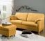 3-Sitzer mit Hocker 02 Stoffart Hot Madison, ocker und Buche nussbaum-gebeizten Füßen 3-Sitzer mit Hocker 02 Stoffart Hot Madison, ocker und Buche nussbaum-gebeizten Füßen