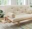 Futon-Gestell Suma-Nigra - hier in massivem Kiefernholz mit weiß-lasierter Oberfläche hier in massivem Kiefernholz mit weiß-lasierter Oberfläche