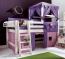 Spielbett mit Vorhang Lila-Vorhang für Spielbett