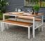 Gartenmöbel-Set Capri 03, massive Robinie, großer Tisch und 2 Bänke Gartenmöbel-Set Capri 03 mit großem Tisch und 2 Bänken