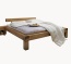 Metallfreies Balkenbett aus massivem Wildeichenholz Metallfreies Balkenbett