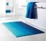 Badezimmerteppich mit Farbverlauf in blau-hellblau