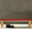 Sitzbank Classico, gepolsterte Sitzfläche, Baumwollbezug in rot Sitzbank Classico mit Sitzpolster, Bezug Baumwolle in rot