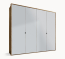 Weißglas-Kleiderschrank mit 5 Türen Weißglas-Kleiderschrank mit 5 Türen