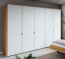 Drehtürenkleiderschrank mit Glastüren in weiß Drehtürenkleiderschrank mit Glastüren in weiß