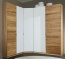 Eckkleiderschrank mit Glas und Holztüren Eckkleiderschrank mit Glas und Holztüren
