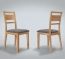 Stuhl Rulana, Kernbuche, gepolsterte Sitzfläche, Bezug Baumwolle/Leinen in grau