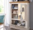 Landhaus Highboard Molina, massive Kiefer, weiß, Innenausstattung Massivholz Highboard Molina, Kiefernholz weiß, Inneneinteilung