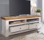 Landhaus Lowboard Molina, TV-Schrank, Kiefer weiß, Variante 01 - Ausstattung Massivholz Lowboard Molina, Kiefer weiß, Variante 01 - Einteilung
