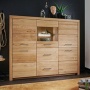 Highboard Sorano aus edlem Wildeichenholz mit markantem Rahmen