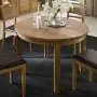 Tisch Corvo - runder Tisch, hier aus edlem Wildeichenholz