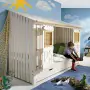 Abenteuerbett Kiddy aus weiß-lasiertem Kiefernholz