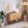 Sideboard Serea, Variante 04, Wildeiche geölt - trendstarker Mid-Century-Stil
