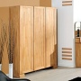 3-türiger Kleiderschrank aus geölter Buche