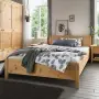 Modernes Bett in skandinavischem Design aus massivem Kiefernholz