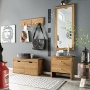 Geradlinig-elegantes Garderoben-Set aus edler Wildeiche, im Bild Variante 01