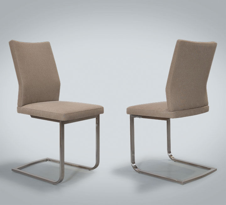 Stuhl Luvio, Gestell Edelstahl, Baumwollbezug in beige Stuhl Luvio, Gestell Edelstahl, Baumwollbezug in beige