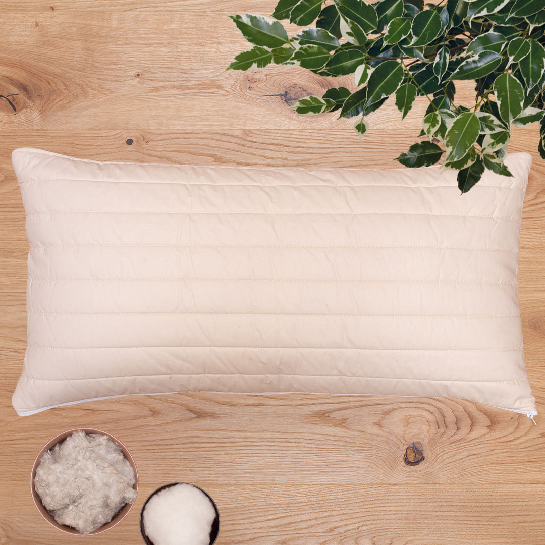 Hanf-Kopfkissen "Canapa" | 80x80 cm | Bio-Material | Handgefertigt | schadstoffgeprüft | Kopfkissen