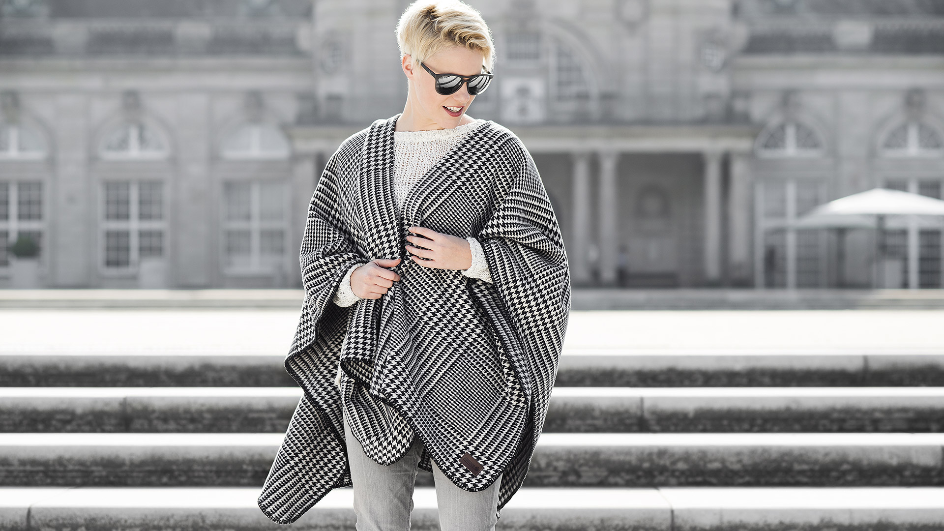 Baumwoll-Poncho "Cotona-Caliente"