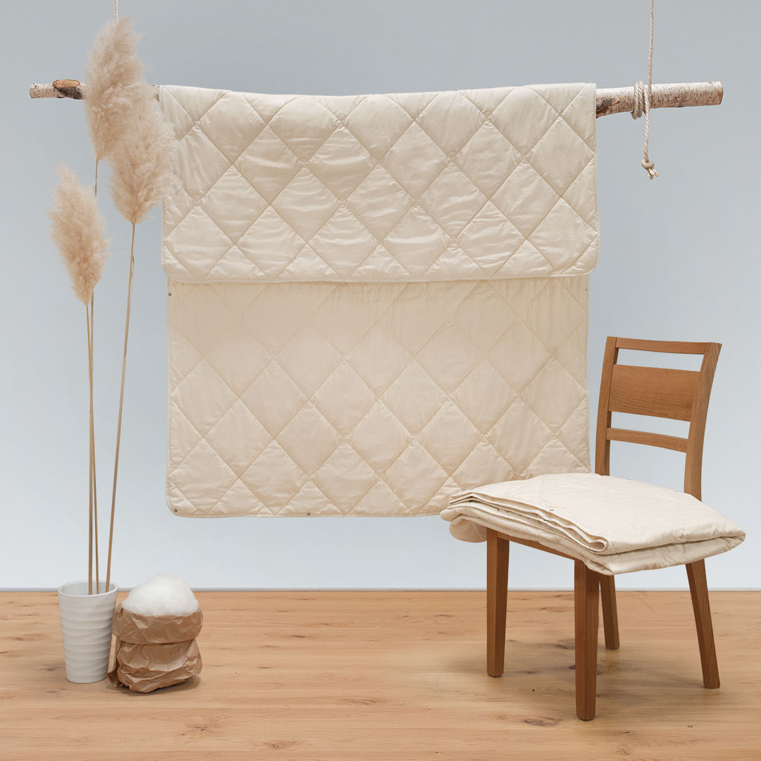 Lyocell-Leicht-Kombi-Bettdecke "Lyovita" | 135x200 cm | vegan | Bio-Material | Handgefertigt | schadstoffgeprüft | Bettdecken