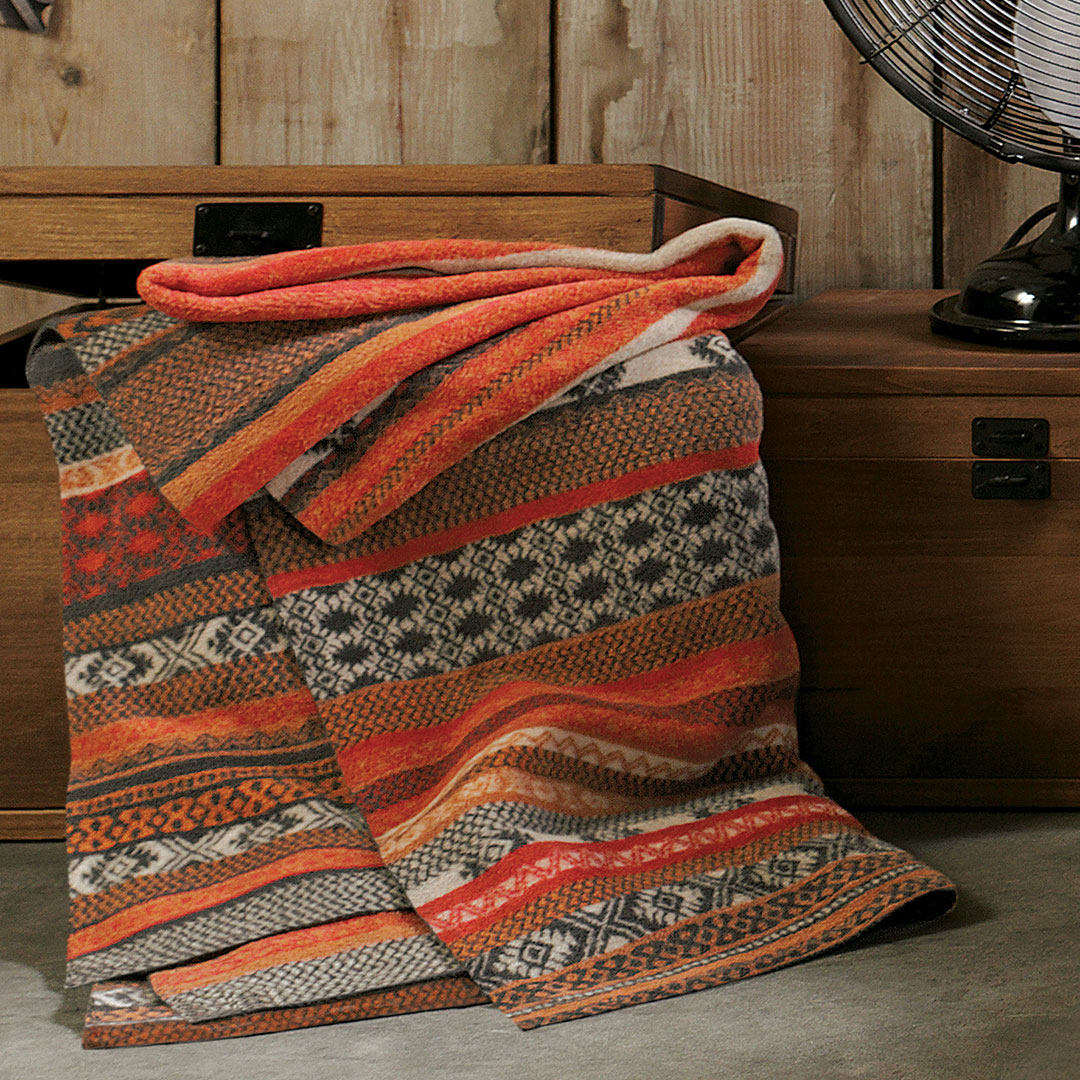 Baumwoll-Plüschdecke "Cotona-India" | 140x200 cm | Bio-Material | Handgefertigt | schadstoffgeprüft | Wolldecken