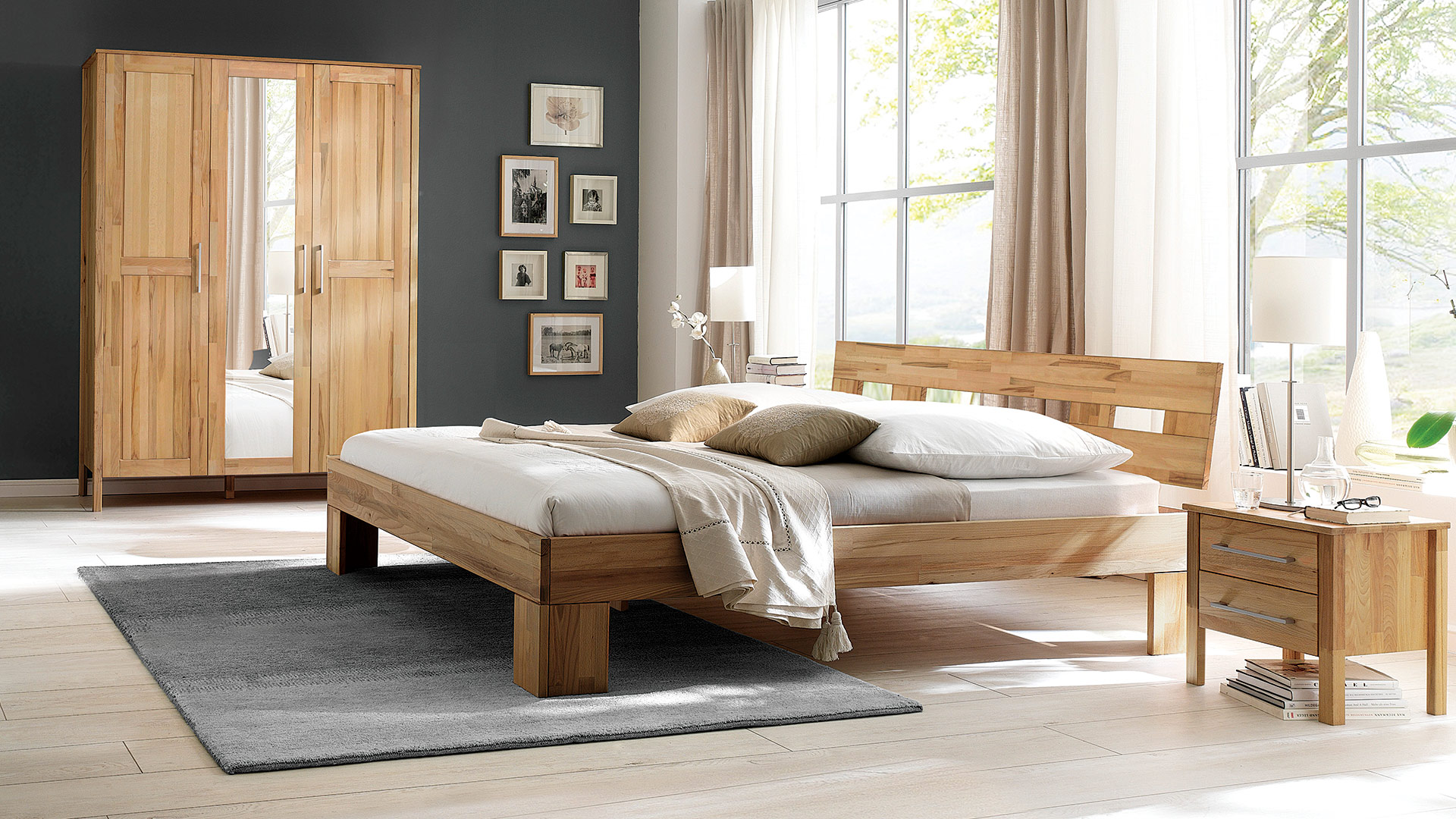 Einzelbett und Doppelbett "Molara"